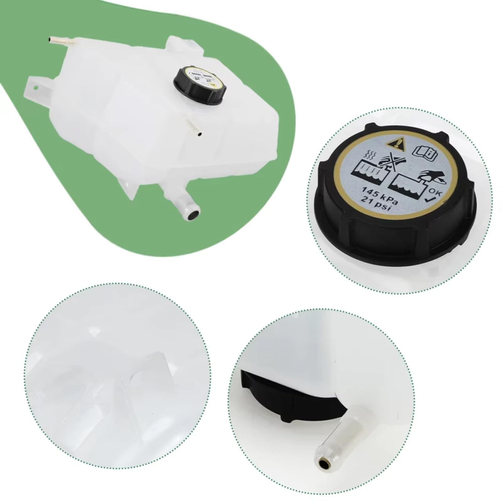 Tanque de Agua Auxiliar para Ranger 2012 2013 2014 2015 2016 2017 2018 2019 2020 AB398K089AA Tanque de expansión del radiador del refrigerante con Tapa