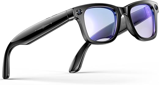 Upgraded Ai Smart Glasses with Camera, 800w Anti-Shake Camera Glasses, Real-Time Translation, Ai Object Recognition, Voice Assistant, Blue Light Glasses Suitable for Business, Travel and Outdoor Use