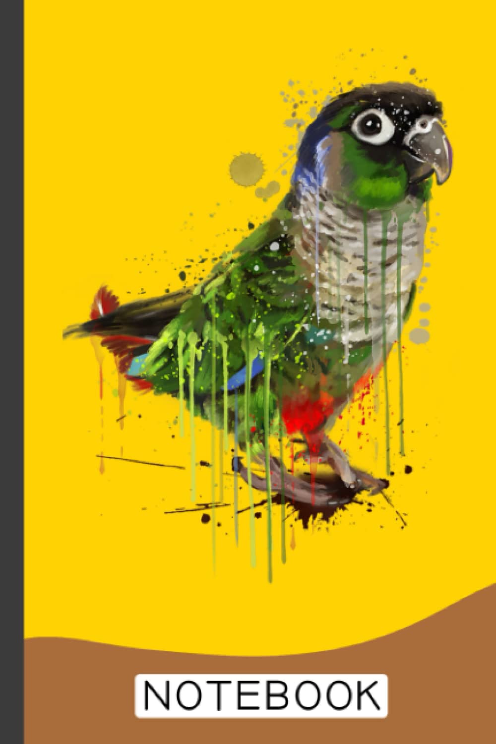 Green Cheek Conure Notebook: 6x9 Personalized Customized Gift For Cockatiel Parrot Bird Owners and Lovers