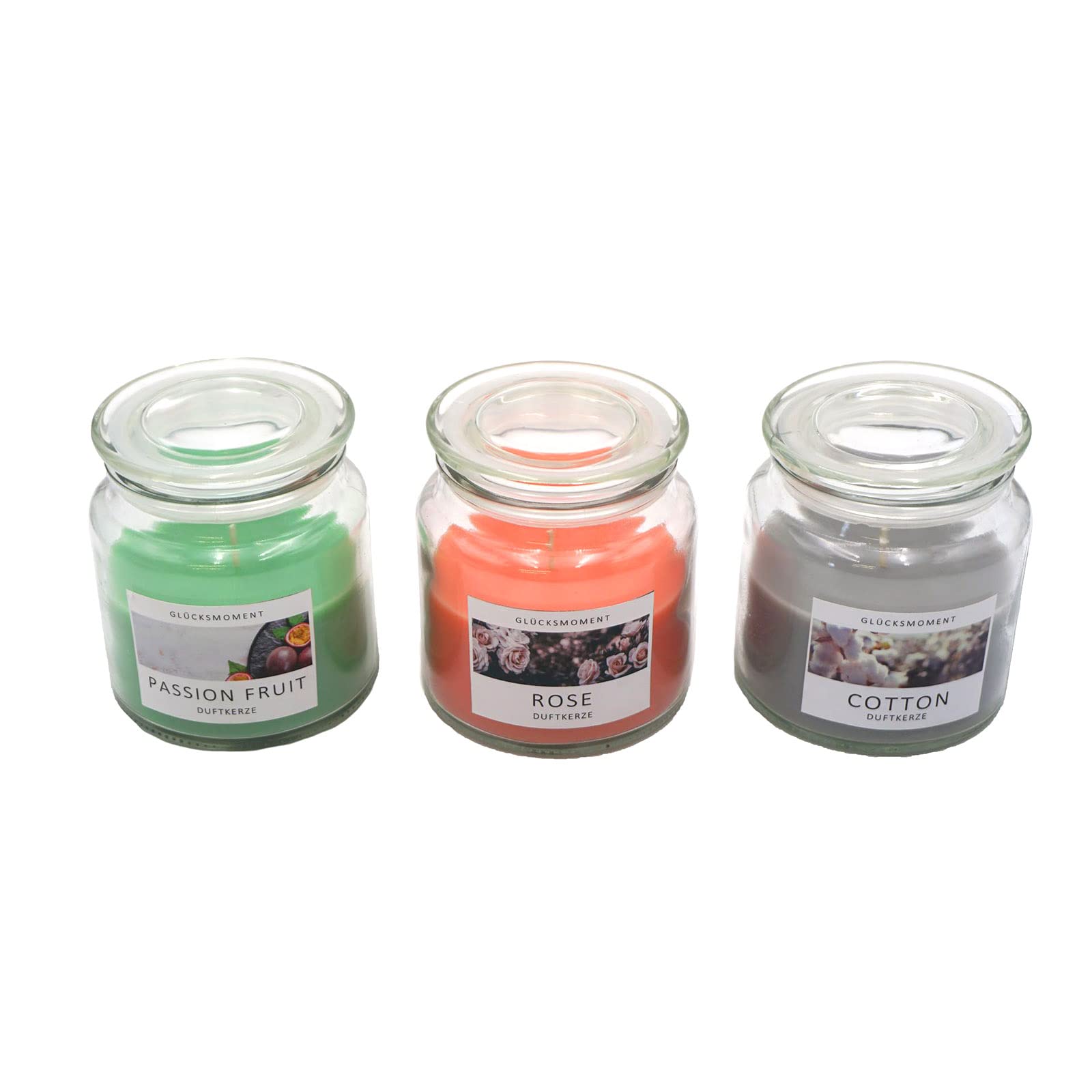 24 velas aromáticas en tarro de cristal, 3 aromas diferentes