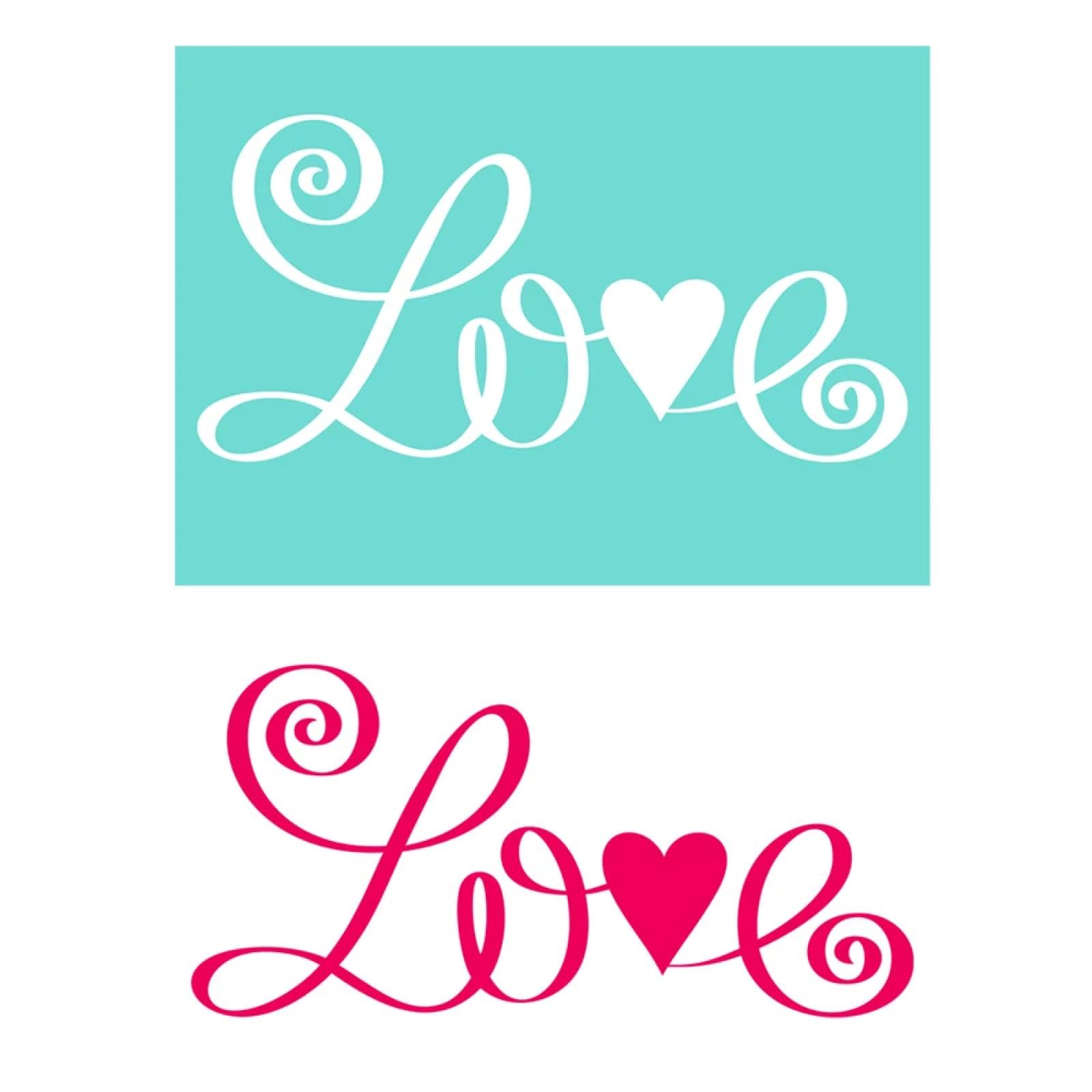 MANGOUSONG Screen Printing Kit,17x13cm Love Silk Screen Stencils Reusable Silkscreen Print Kit for Printing Handbag Decoration Template Seal Tool