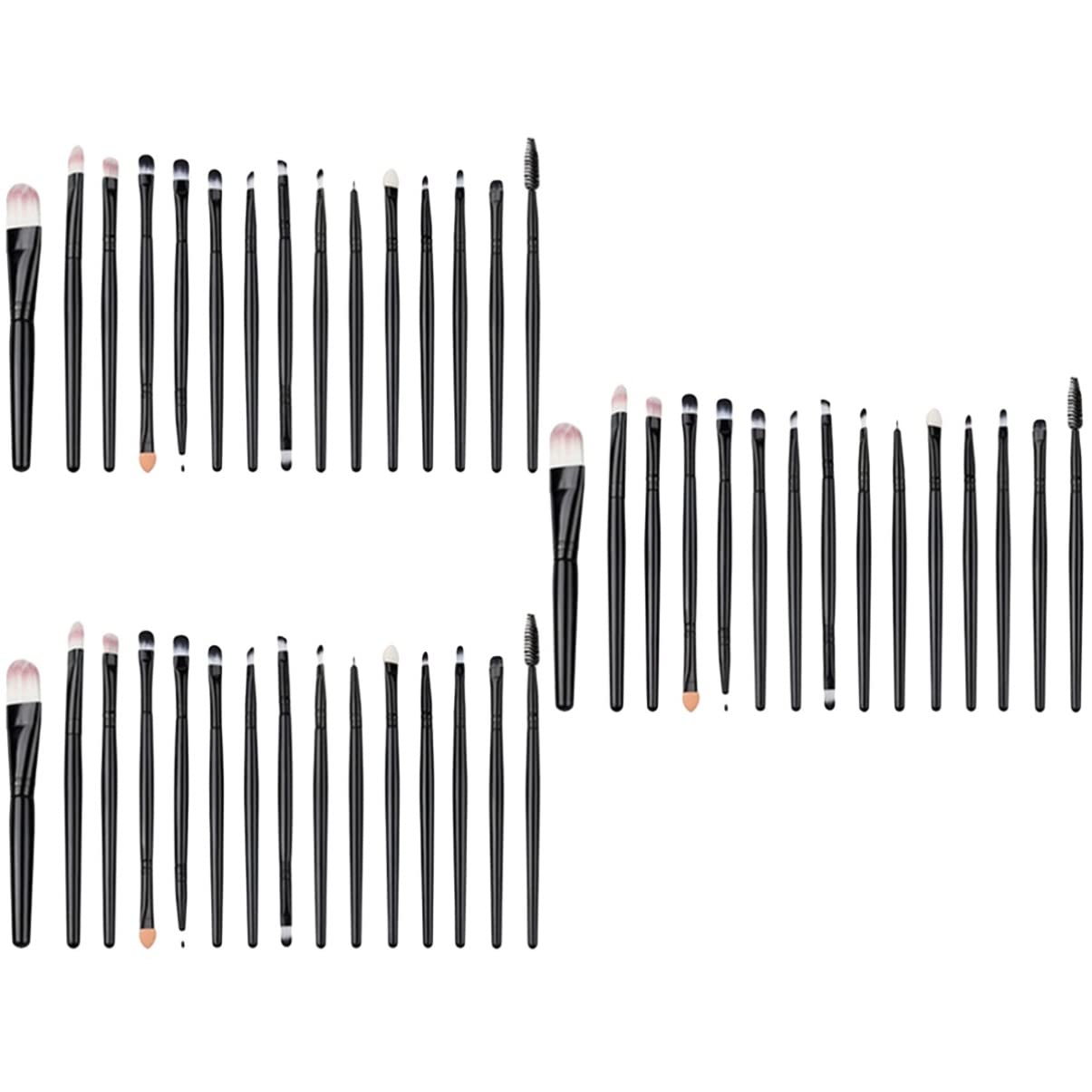 minkissy 45pezzi Pennelli Professionali Per Trucco Occhi Sintetico Nero Per Fondotinta Ombretto e Rossetto Per Uso Quotidiano e Professionale