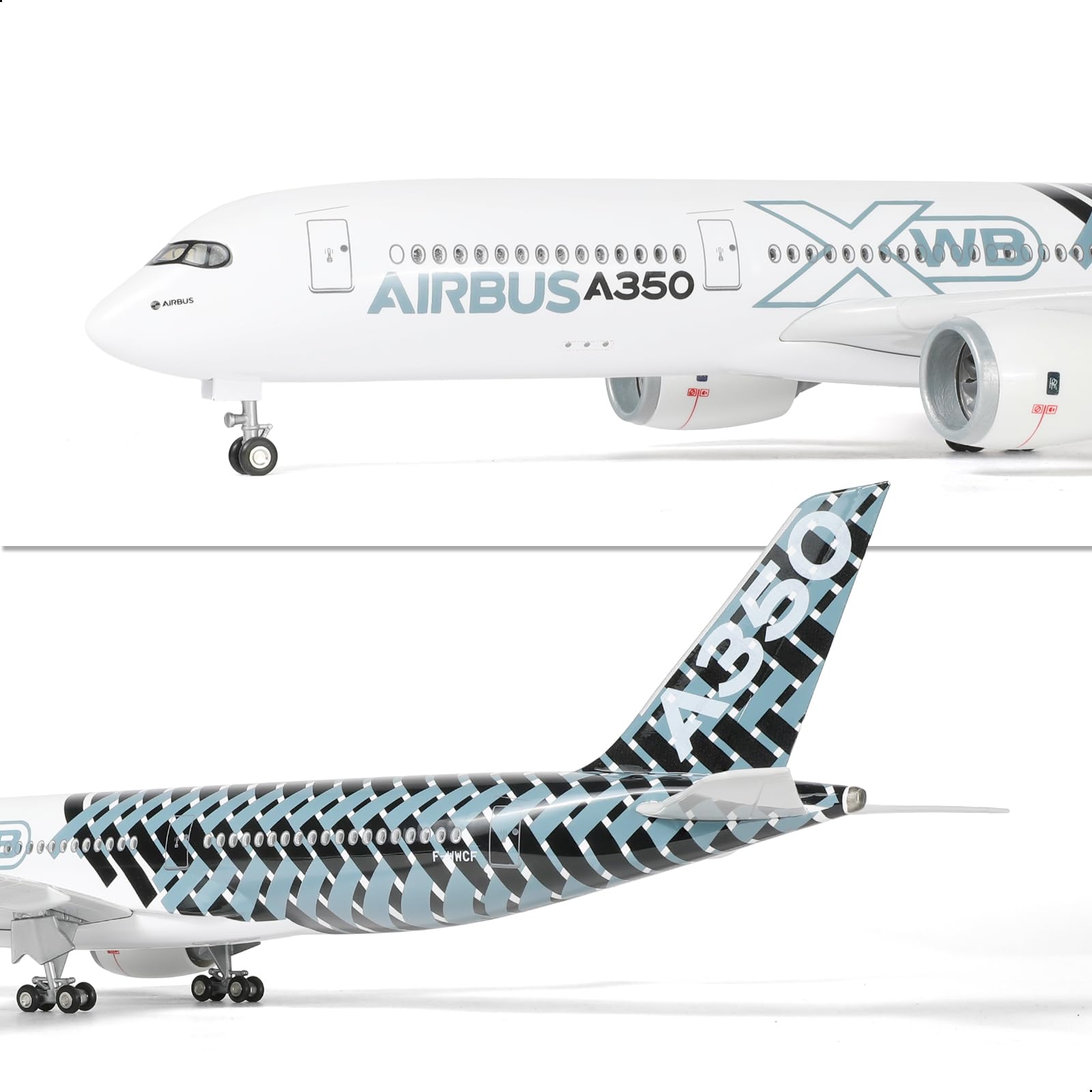 A350 Dreamliner 1:144 duży zestaw modeli samolotów ze stojakiem