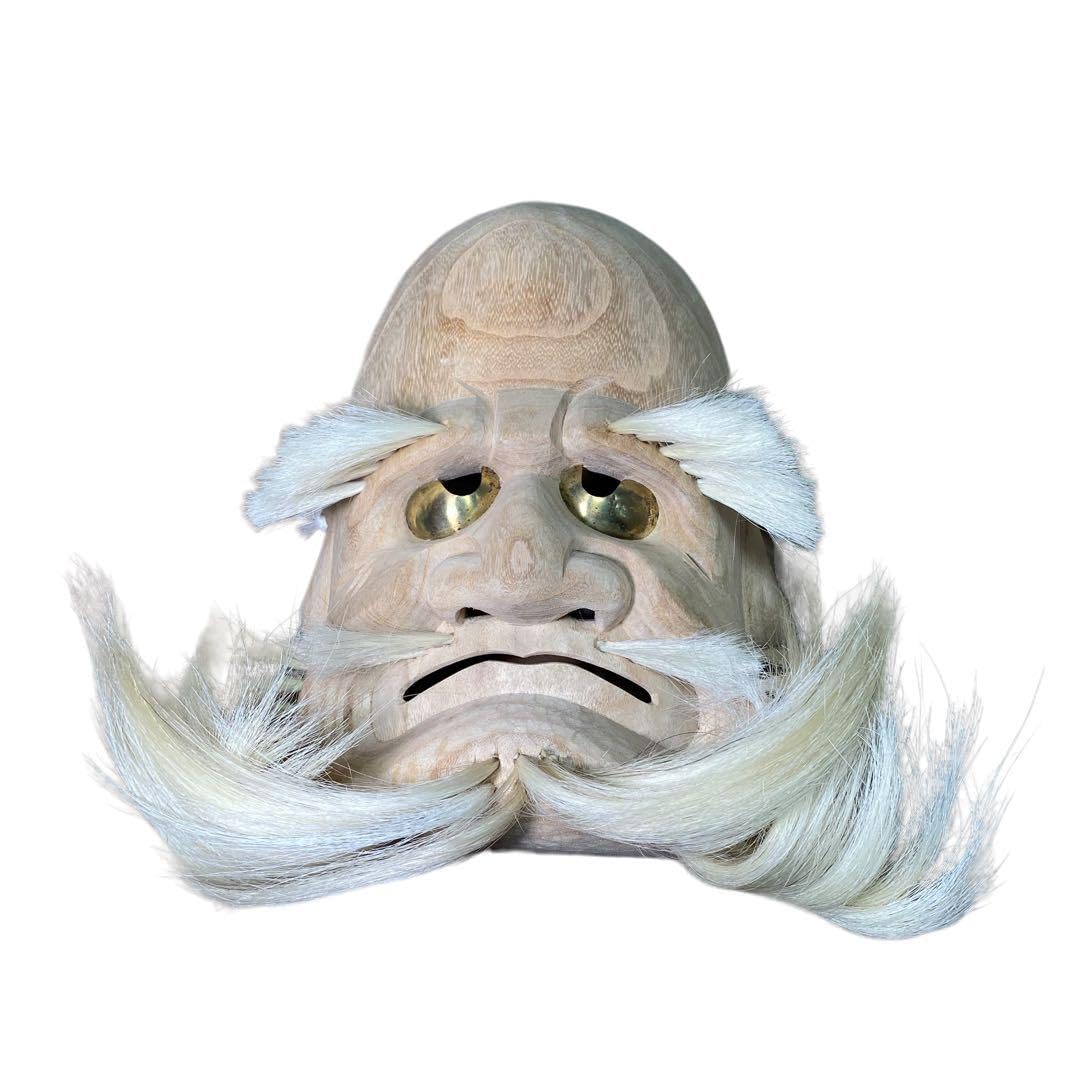 備中神楽面 上田春山作 須佐之男命 スサノオノミコト 木製 壁掛 魔除  