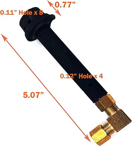 Miniatura 4 de Kit de seguridad para quemador de chorro de hierro fundido, quemador piloto, mini quemador pequeño, con manguera de línea de gas flexible con