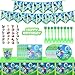 Ksopsdey 73 PCS Party Kit, Birthday Party Set, Piatti Tazze Tovaglioli Posate Banner Tovaglia Kit di Decorazione, Feste di Compleanno per Bambini