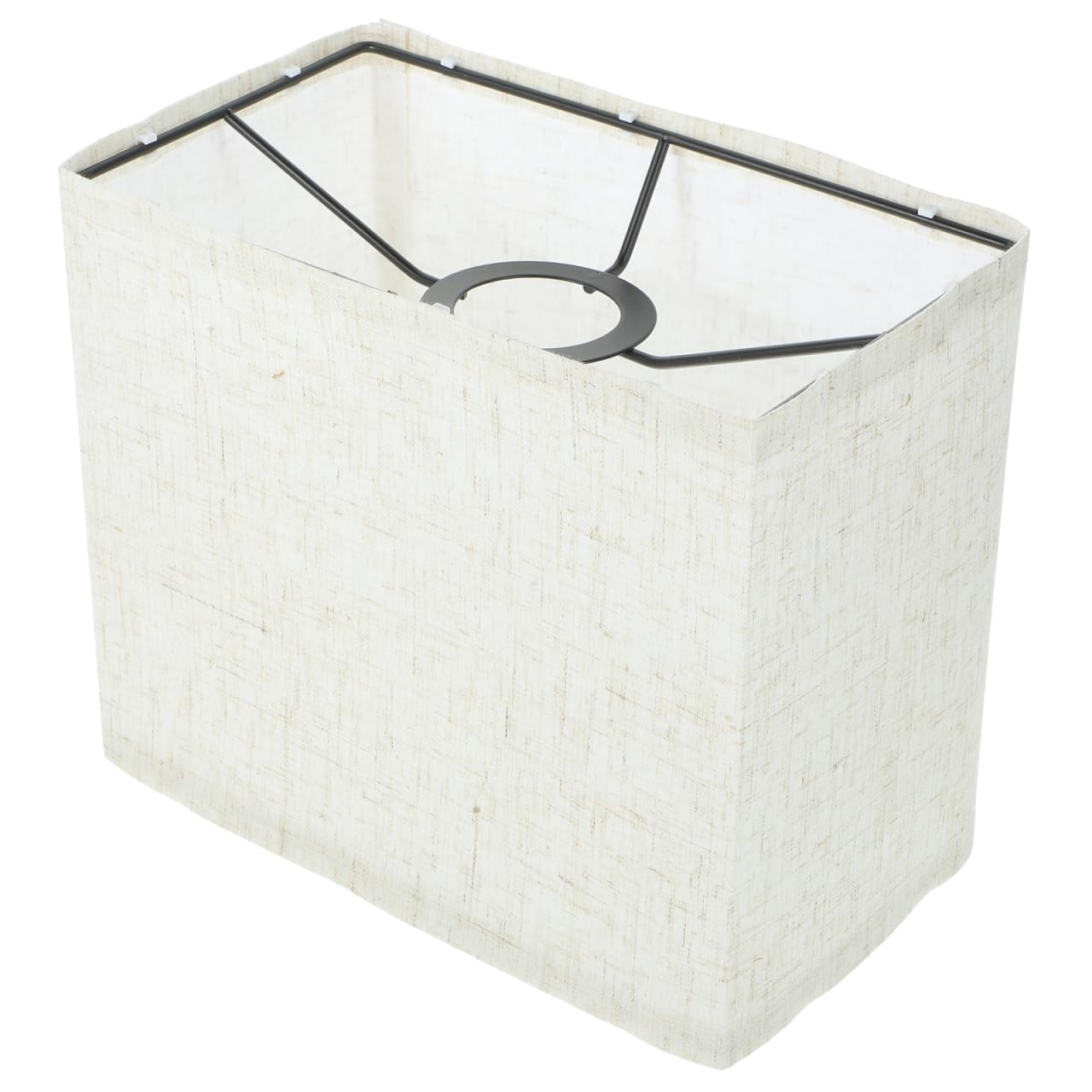 SEWACC Small Rectangular Table Lamp Shade Linen Cloth Cover E27 Floor Lamp Light Soft Decorative Indoor Lighting 8.46X7.09X4.72In Easy Installation