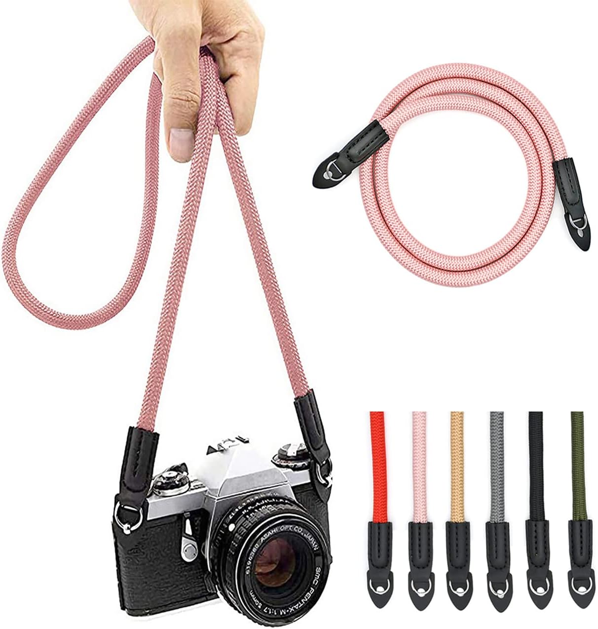 Camera Strap Vintage 100cm Nylon Climbing Rope Camera Neck Shoulder Strap for Micro Single and DSLR Camera.