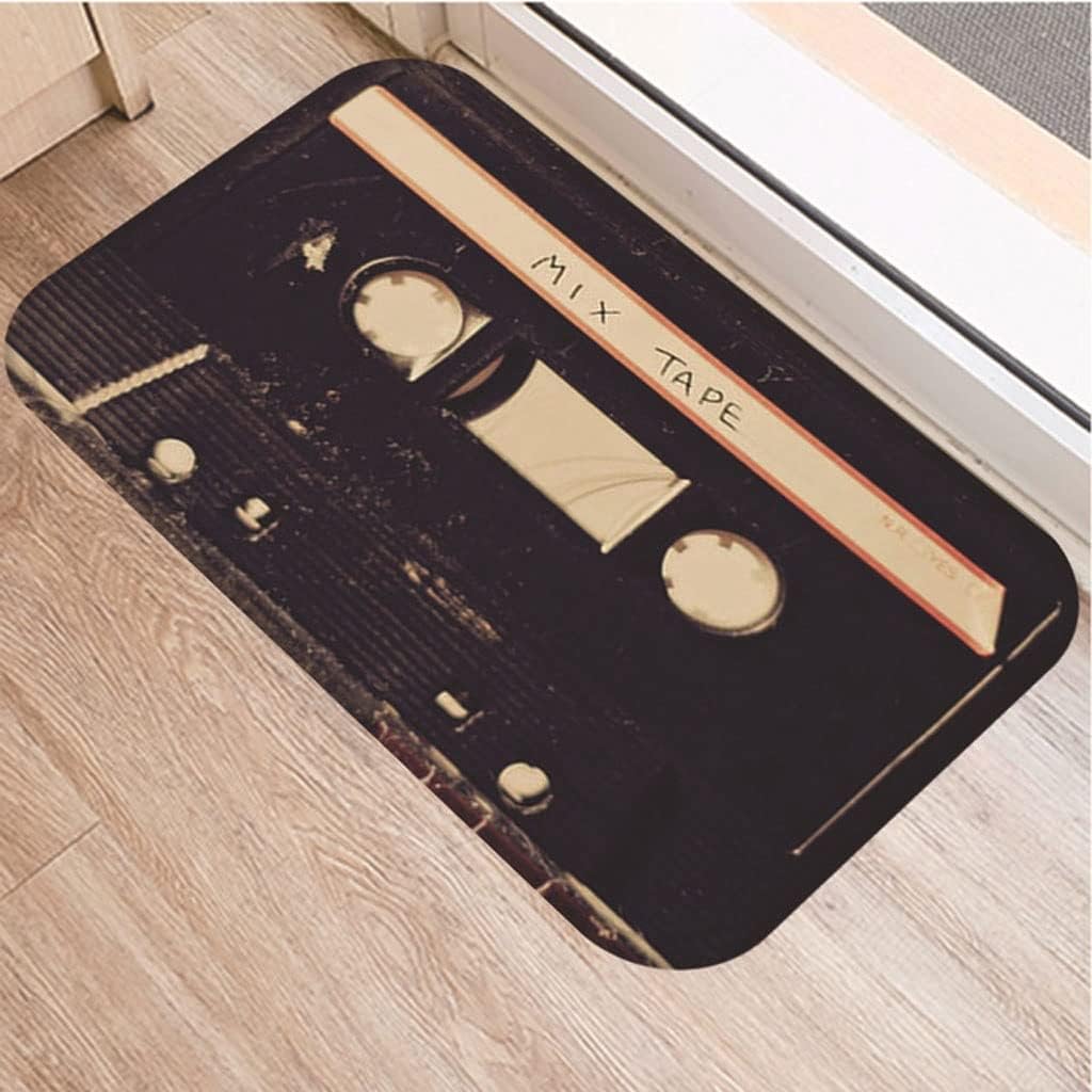 HBJWOV Mats Anti Slip Floor Carpet Tape Pattern Print Doormat for Bathroom Kitchen Entrance Rugs Home(Gray)