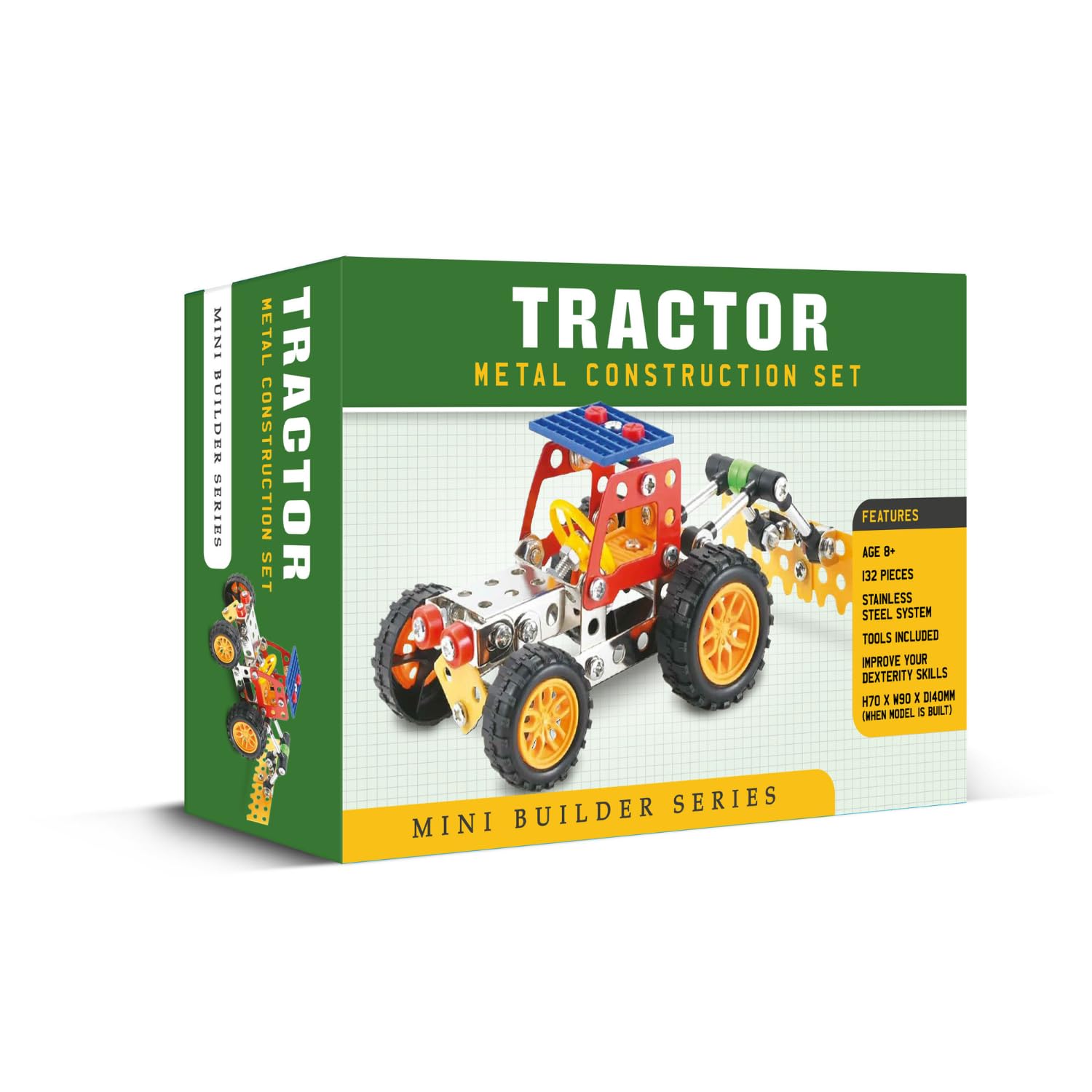 Coach House Mini Builder Series Tractor Metal Construction Set (130 pieces)