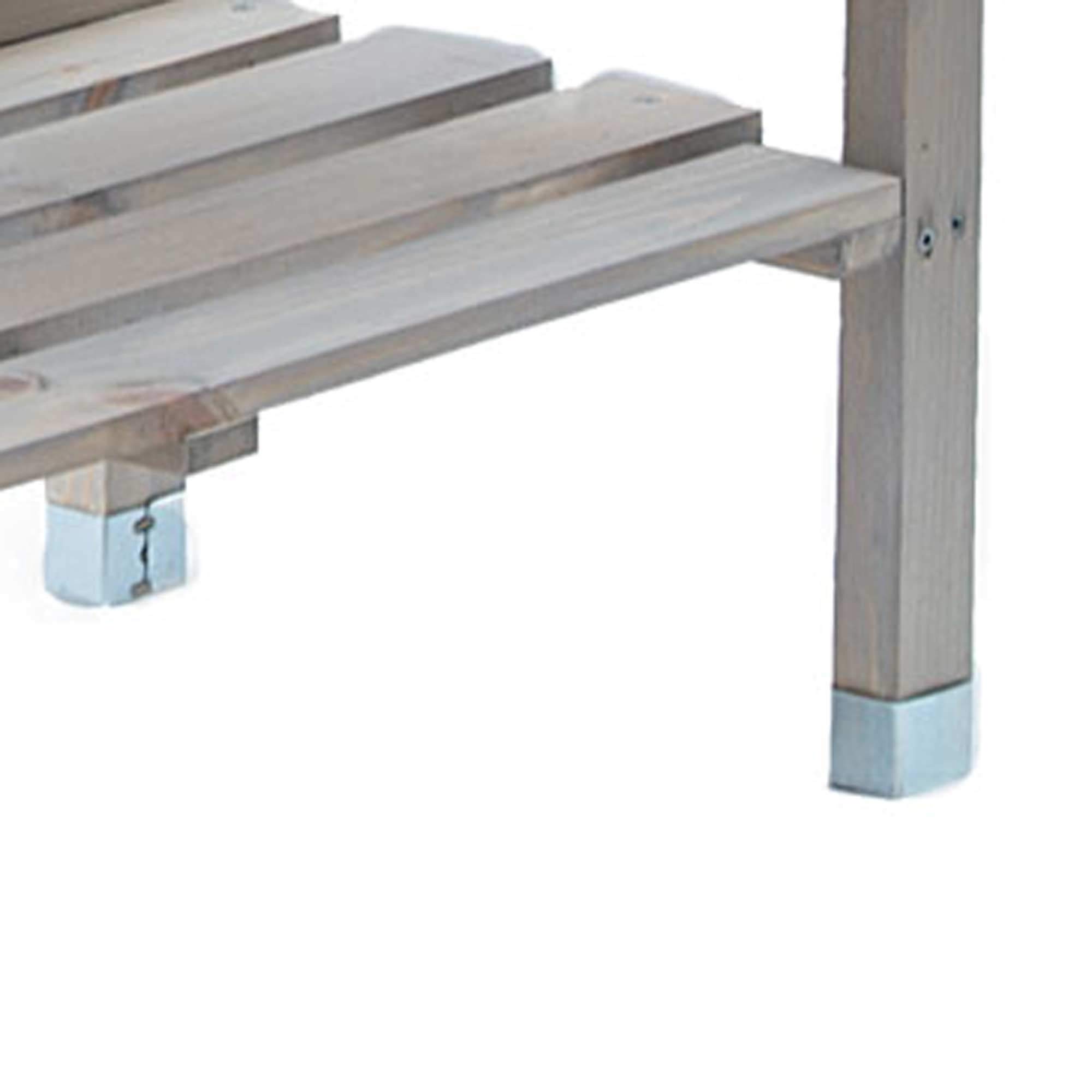 Tavolo Da Lavoro Per Piante Mgc24 | Piano Zincato 78x38 Cm | Legno Di Pino | Con Ripiano E Ganci - Foto 8