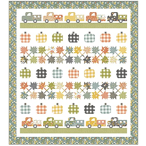 Moda Fabrics Roadside Harvest Quilt Kit 72 x 80 inch with Moda Cozy Up Fabric by Corey Yoder KIT29120