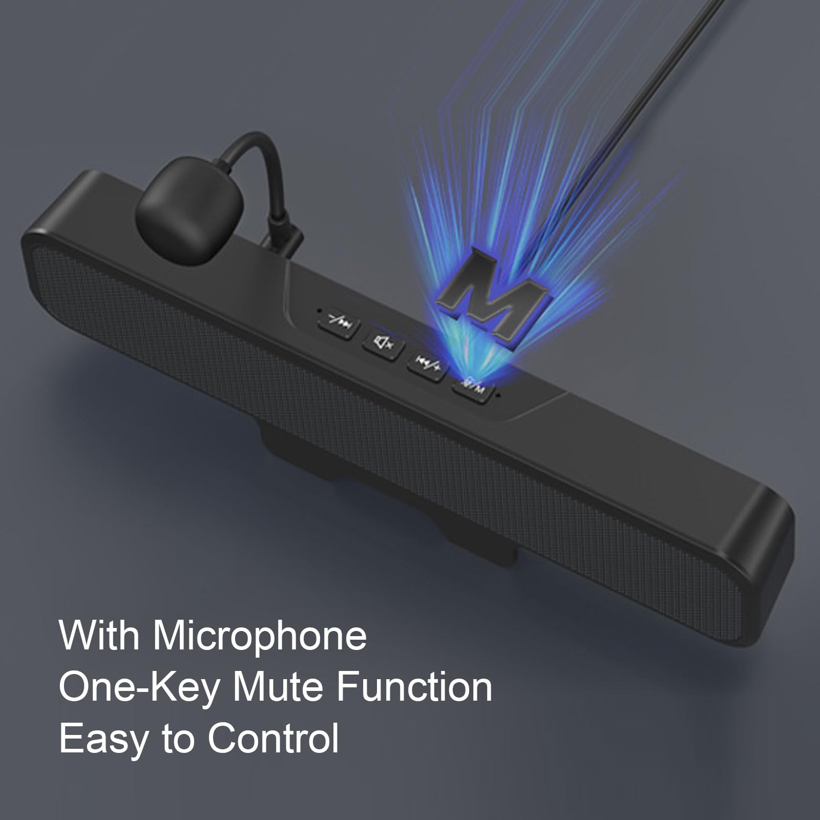Annadue Altoparlante per Computer USB con Microfono, Altoparlanti Monitor per PC, Altoparlante per Conferenze e Microfono per Chiamate in Ufficio a Casa, per Zoom, Teams, Skype, PC,
