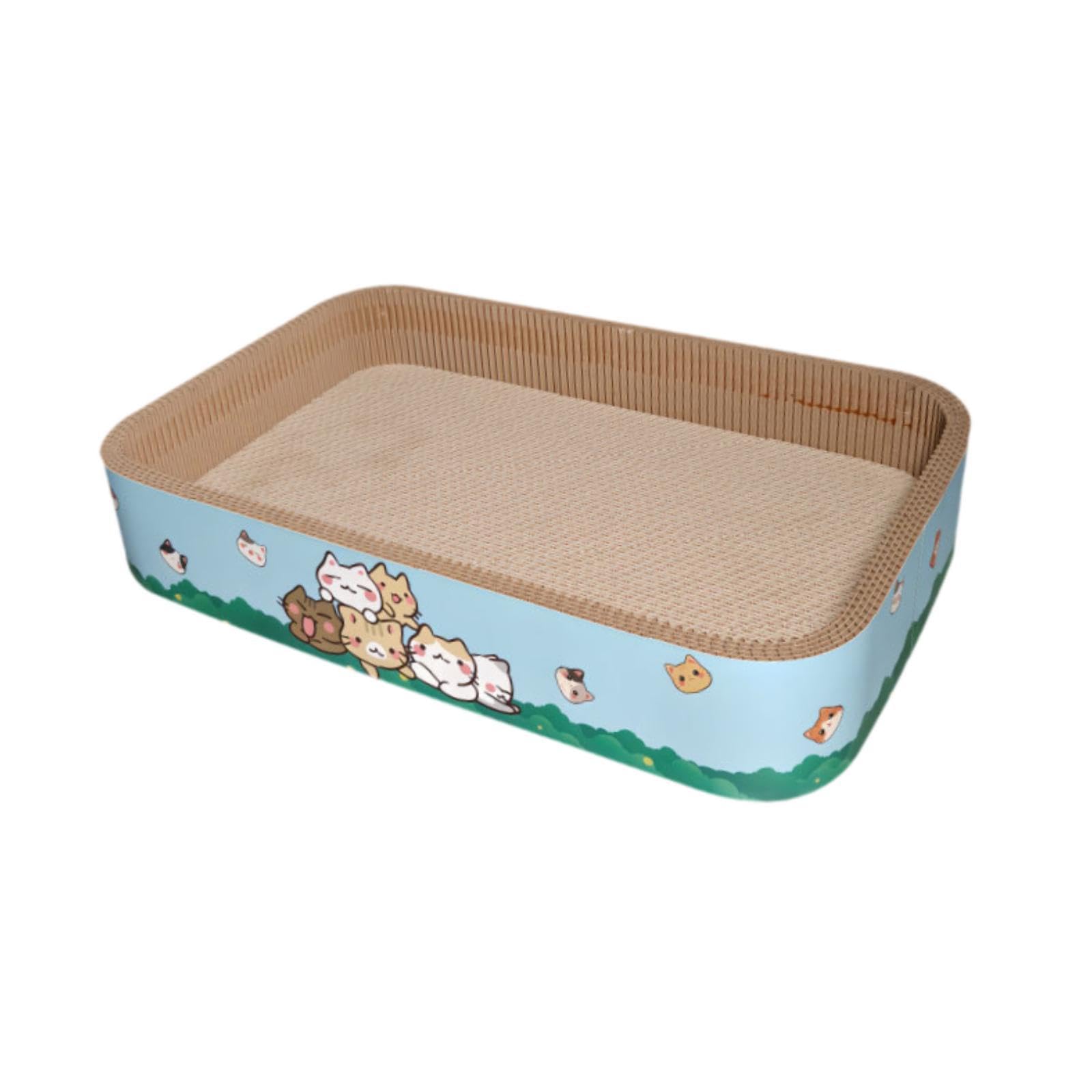 Griffoir en Carton pour Chat, Servant également de Support et de Protection pour Le Lit. Carton Ondulé pour Chatons, L
