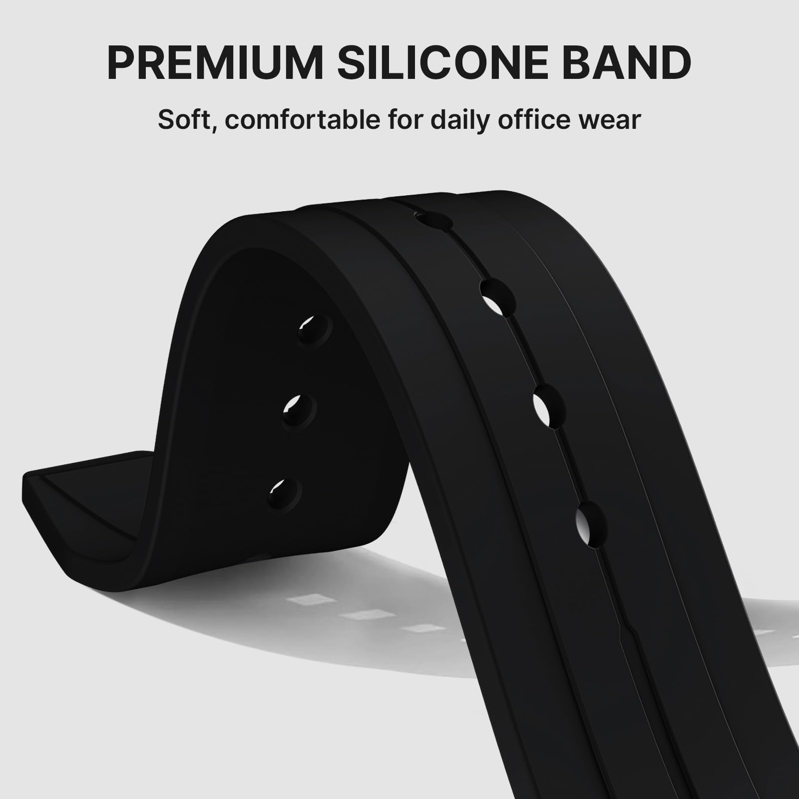 Bandletic Metallgehäuse Hülle mit Armband kompatibel mit Apple Watch 44mm SE3 SE2 SE 6 5 4, Robuste Sport Schutzhülle für iWatch Series 44mm, Silikon Ersatzarmbänder mit Metallgehäuse für Herren