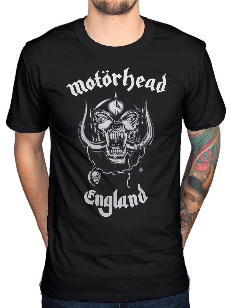 Awdip Men's Black Official Motorhead Everything Louder England T-Shirt
