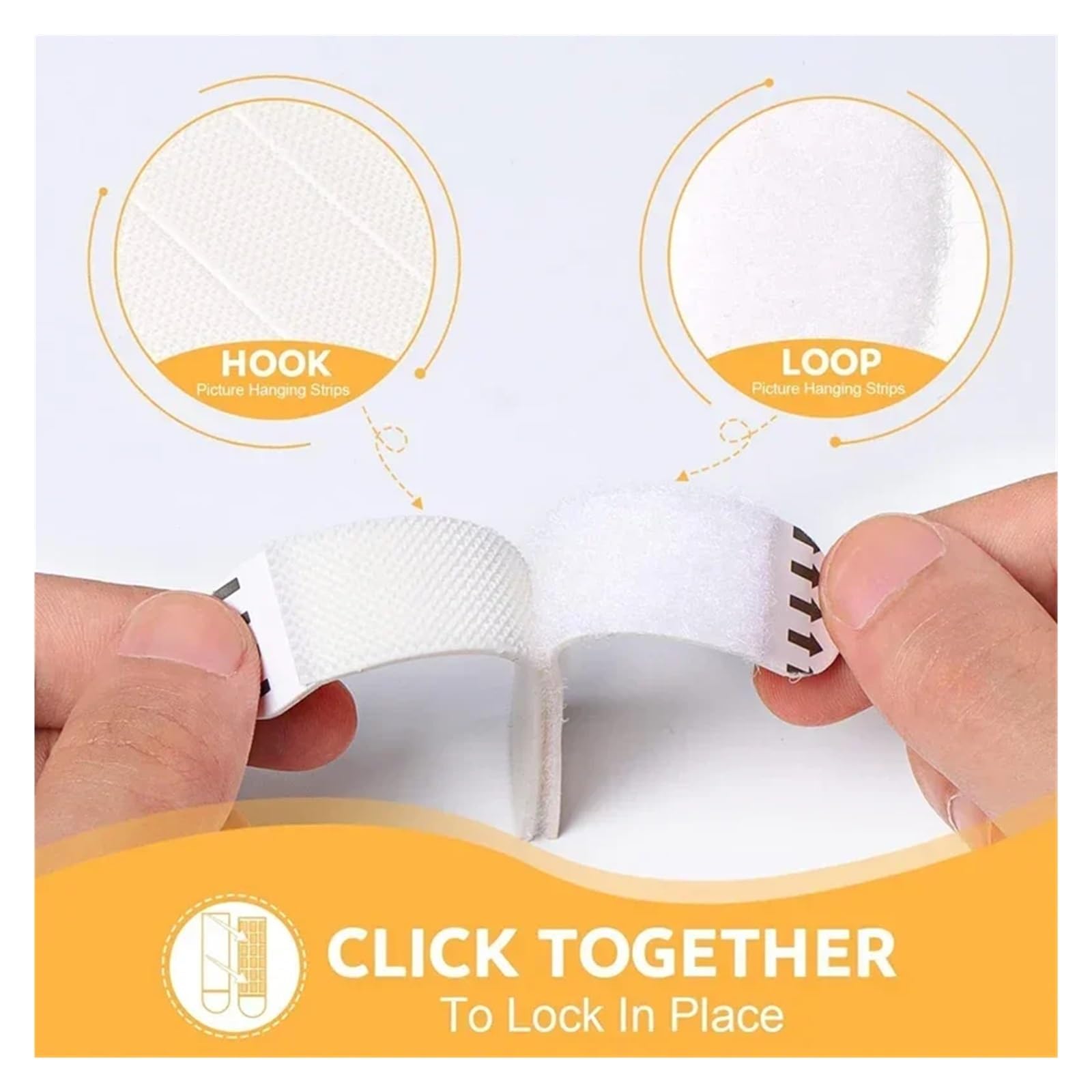 Tiras para Colgar Tiras for colgar imágenes sin perforar, cinta adhesiva, marco de fotos montaje, pared fija, decoración del hogar extraíble, pegatinas artísticas DIY(48 Pairs)