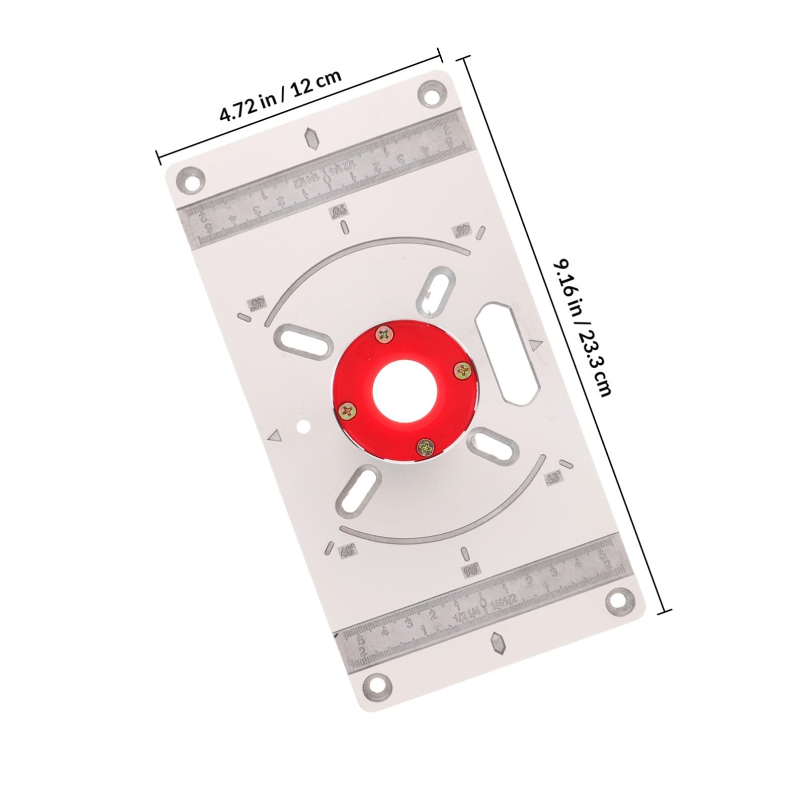 Piastra Router Inserto Argento in Metallo e Plastica per Lavorazione Legno