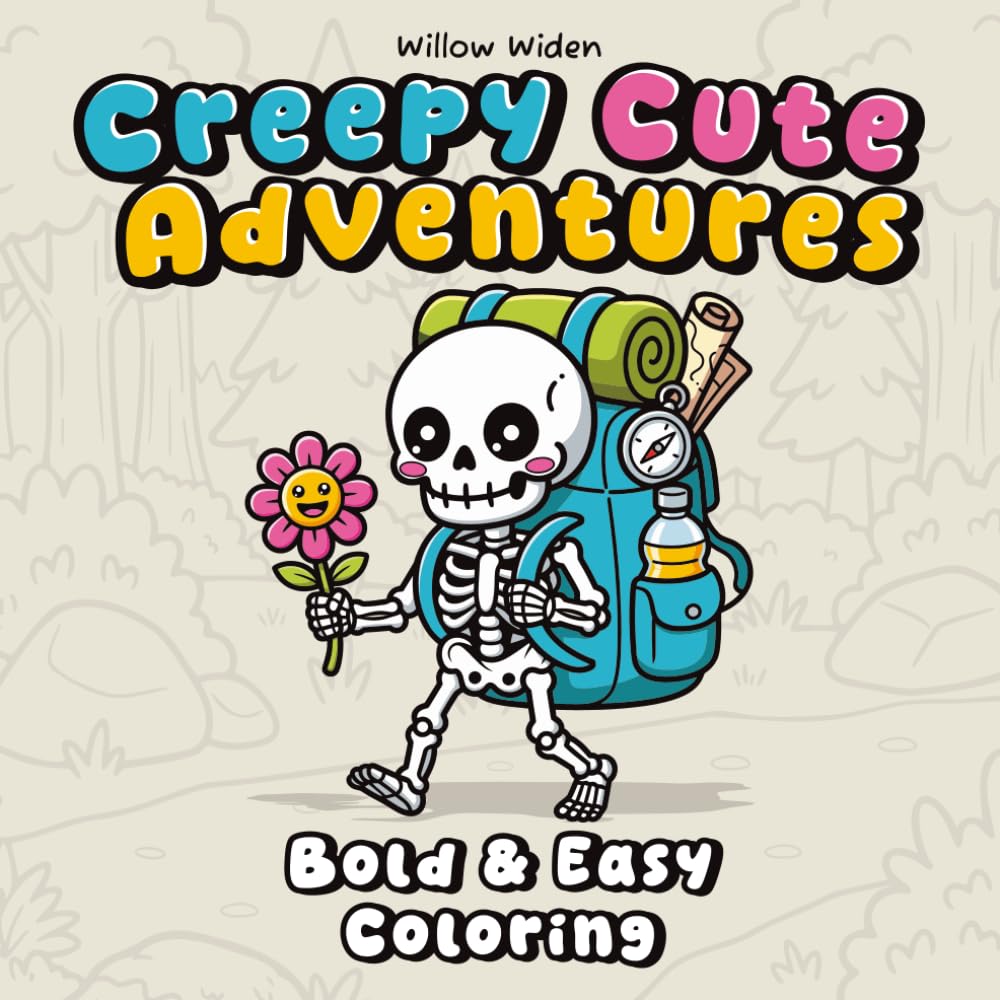 Creepy Cute Adventures: Bold & Easy Coloring For Relaxation