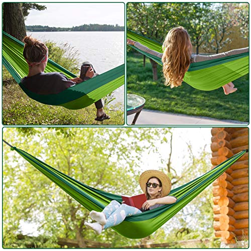 Hieha Camping Hammock With Mosquito Net, Lightweight Nylon Portable Hammock Single Or Double Hammocks With 2 Tree Straps #TOP4