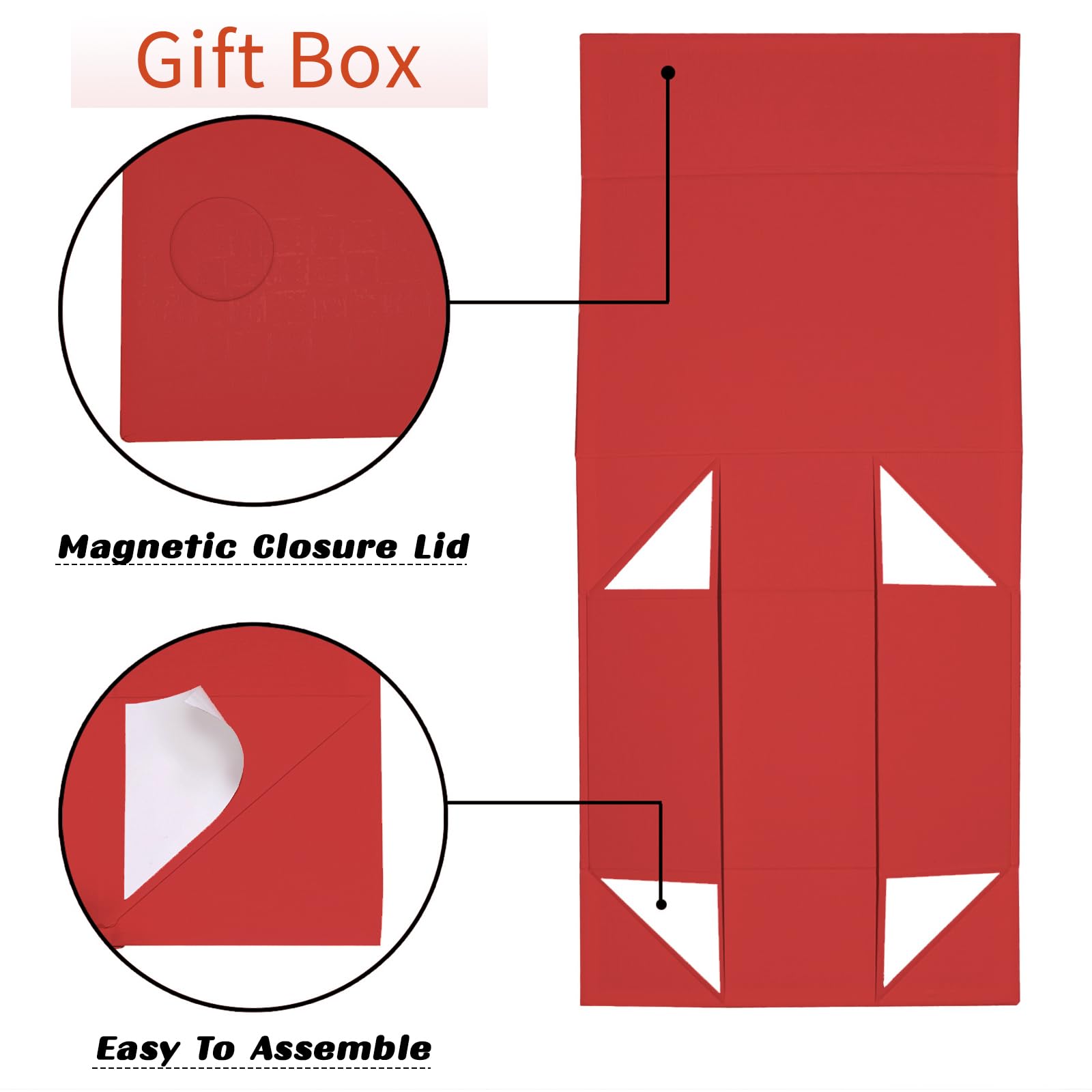 YNUOYOUJA Large Gft Box 12x12x10 Nches,Blue Gft Boxes For Presents - View #9