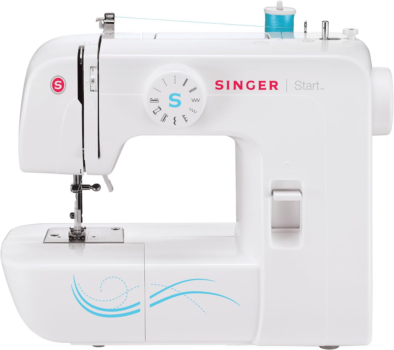 SINGER Start 1304 Portable Sewing Machine | Lightweight, Beginner-Friendly with 57 Stitch Applications, Automatic Bobbin Winding & 4-Step Buttonhole | Includes Accessory Kit