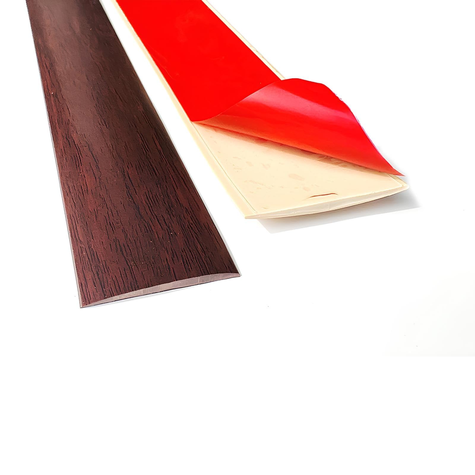 Tira De Umbral De PVC De 100/200/300cm, Perfil De Transición Autoadhesiva, Suave Barra De Transición Eliminar Las Juntas Tarima, Para Perfil De Unión Para Suelos, Parquet Y Tarima(Red oak,5 * 200cm)