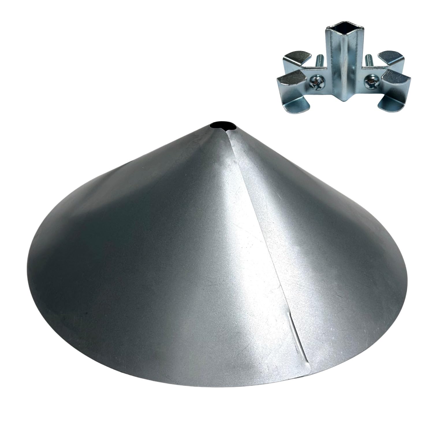 Erva Wrap-Around Cone Squirrel Baffle - Made in USA - Galvanized