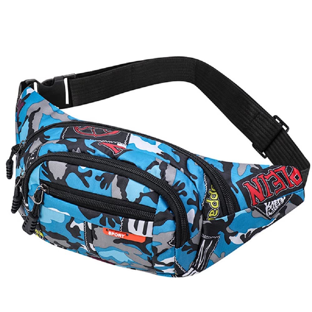 AIBEARTY Kids Fanny Pack Boys Small Camouflage Waist Pack Belt Waist Bag Pack Pouch with Adjustable Strap for Children Sport Running, Camping, Trip