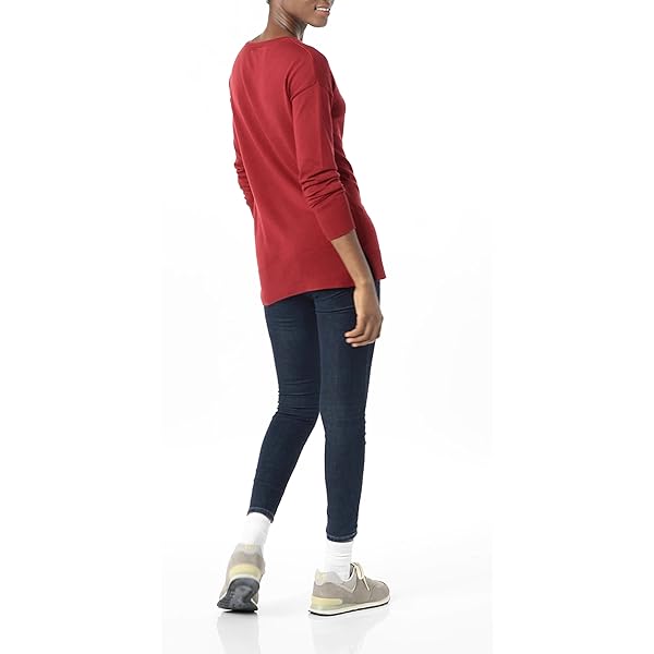 Amazon Essentials Women's Lightweight Long-Sleeve Scoop-Neck Tunic Sweater (Available in Plus Size), Pink Heather, XX-Large