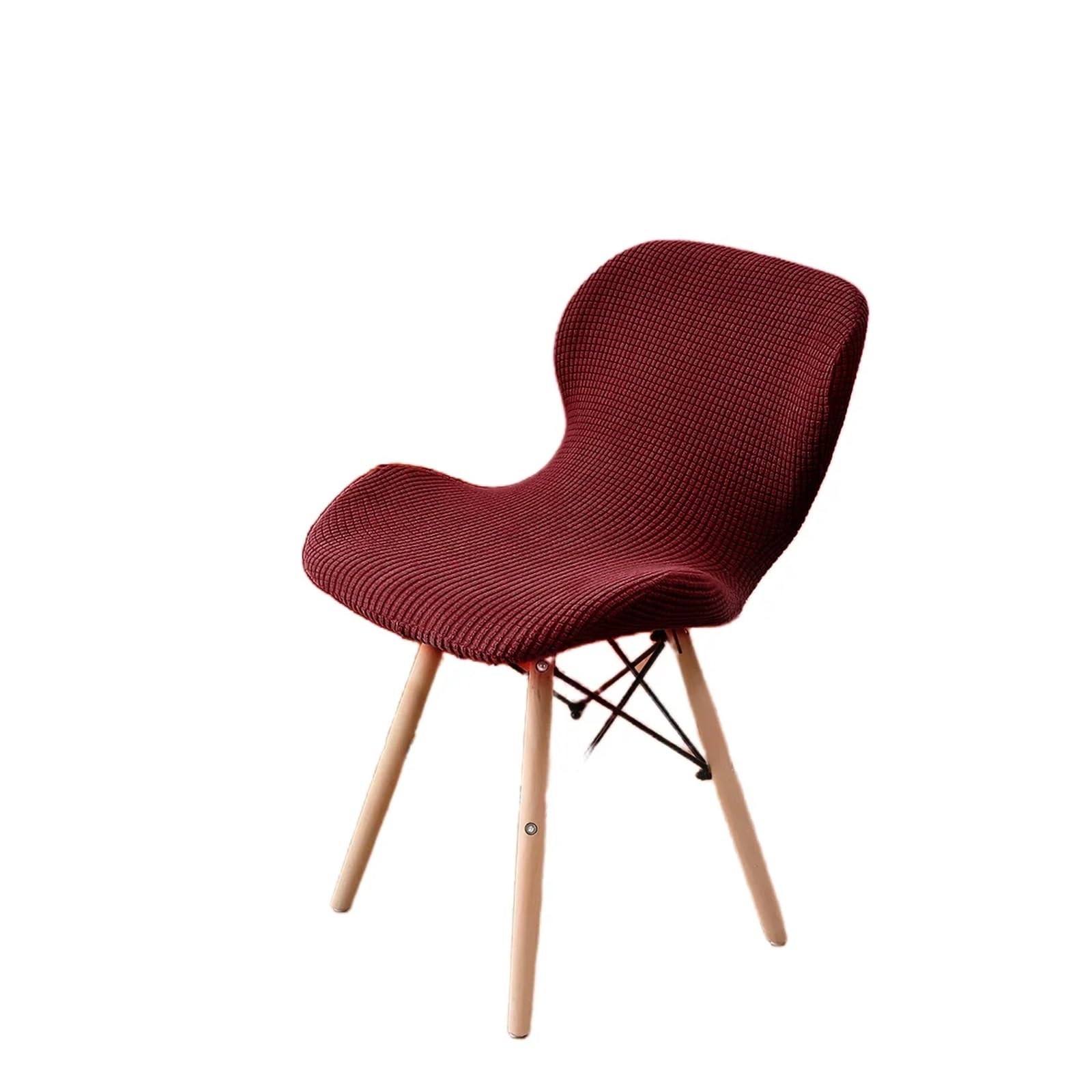 SHBHWS Jacquard Adjustable Shell Chair Cover Dining Room Round Back Streach Home Elastic Luxury Hotel Banquet Stool for Hotel, Banquet(Chocolate)