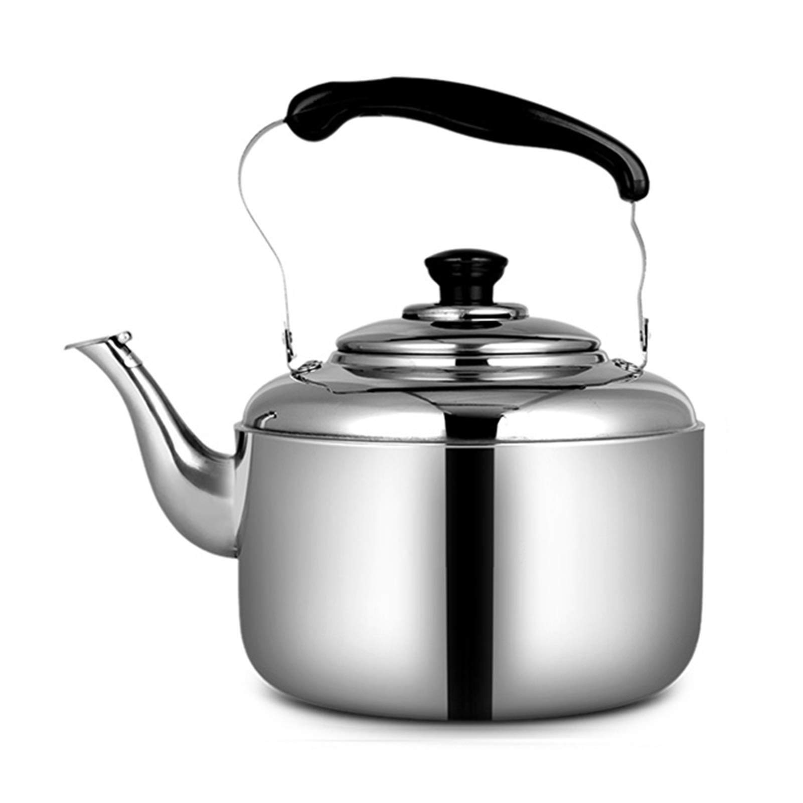 Tetera silbante, Acero Inoxidable, Apto para Uso alimentario, con asa ergonómica, Compatible con Todas Las Estufas Needed