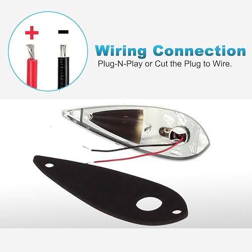 Miniatura 4 de Partsam Juego de 5 luces de techo con marcador de cabina ámbar, universal, estilo lágrima, compatible con