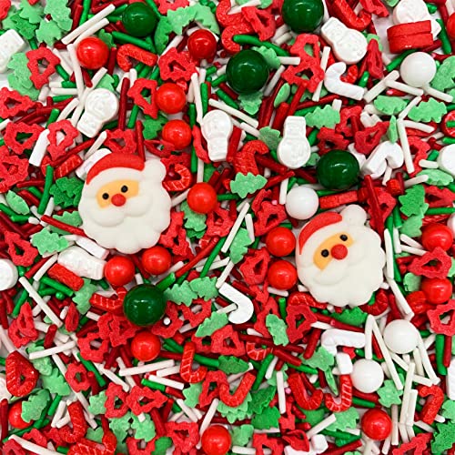 3.4Ounce Christmas Cake Topper Sprinkles Decoration Candy Santa Claus Cupcake Dessert Cookie Sprinkle 3.4Ounce Christmas Cake Topper Sprinkles Decoration Candy Santa Claus Cupcake Dessert Cookie Sprinkle