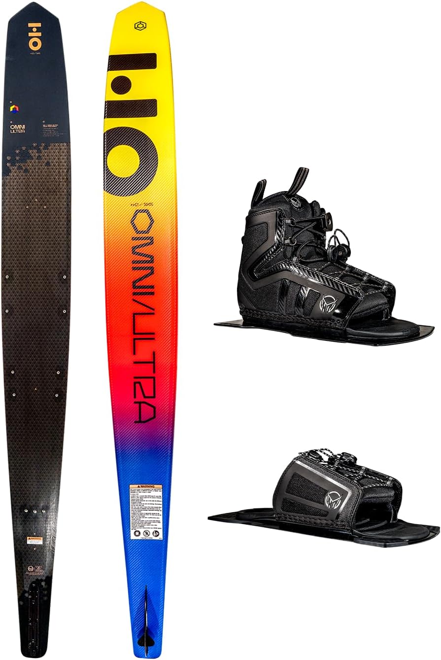 HO Sports Omni Ultra Black Waterski, 65" w/ Stance 130 & ARTP, Size 4-8