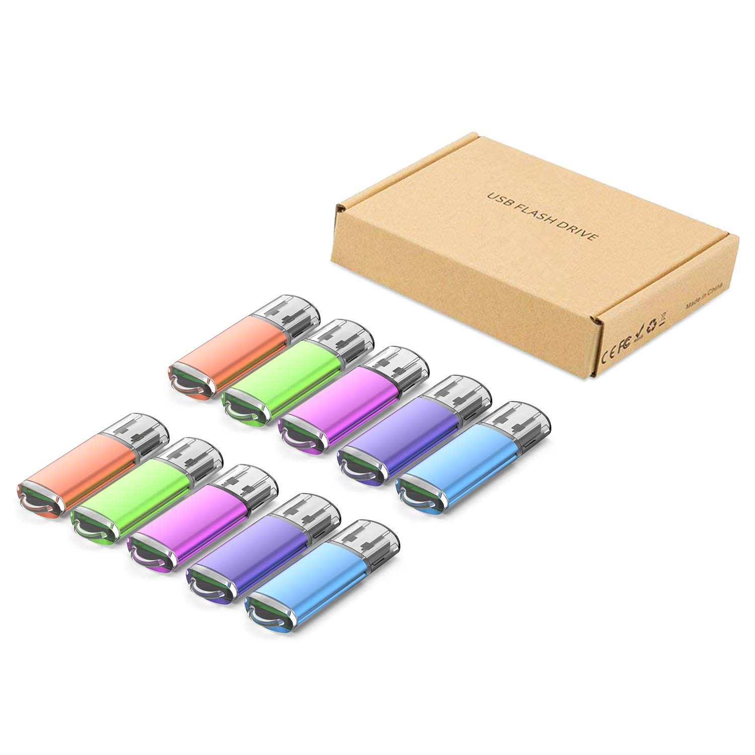 K&ZZ - Memoria USB 2.0 giratoria (10 Unidades) (4.00GB)