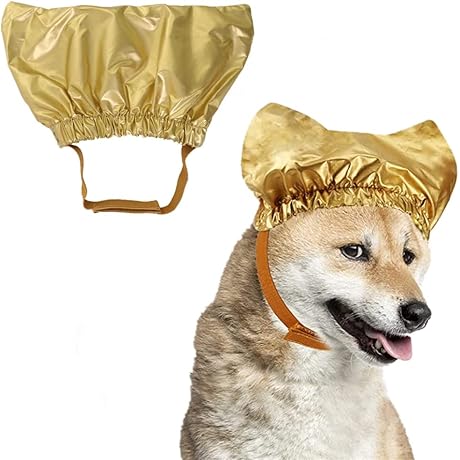 Pet Shower Cap - Waterproof Reusable Bath Ear Covers with Adjustable Strap...