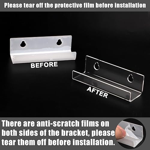 Miniatura 3 de 8 soportes para discos de vinilo transparente de 4 pulgadas, soporte de acrílico para discos de álbum, soporte de pared, estantes de exhibición de