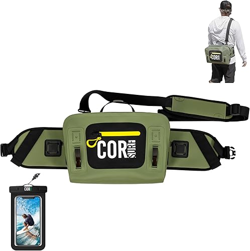Riñonera impermeable  Riñonera de pesca lumbar sumergible de 8 litros con cremallera hermética  Perfecto para pesca con mosca, canotaje, camping,