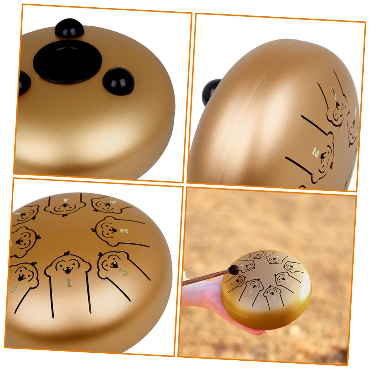 Levemolo Beginner Steel Tongue Drum for Boys and Girls 5.5 Inch Steel Drum for Toddlers Boys and Girls Percussion Instrument for Music Educati