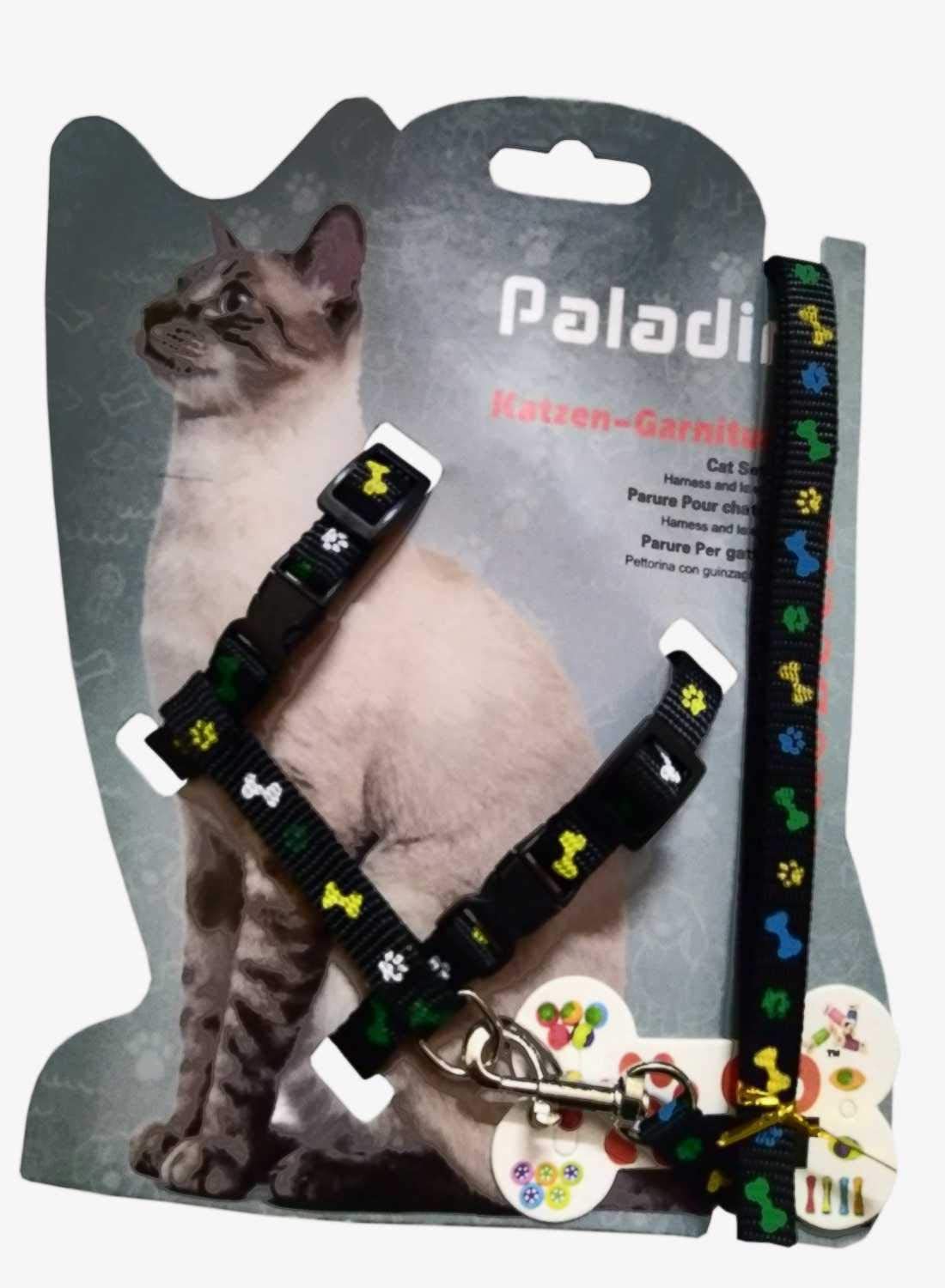 The DDS Store Cat Harness, Adjustable Harness Nylon Strap Collar with Leash, Cat Leash and Harness Set, for Cat and Small Pet Walking Small Cat and Pet Nylon Fancy Pattern Harness Leash (Black Print) (B07NSCHHWF) Amazon Price History, Amazon Price Tracker