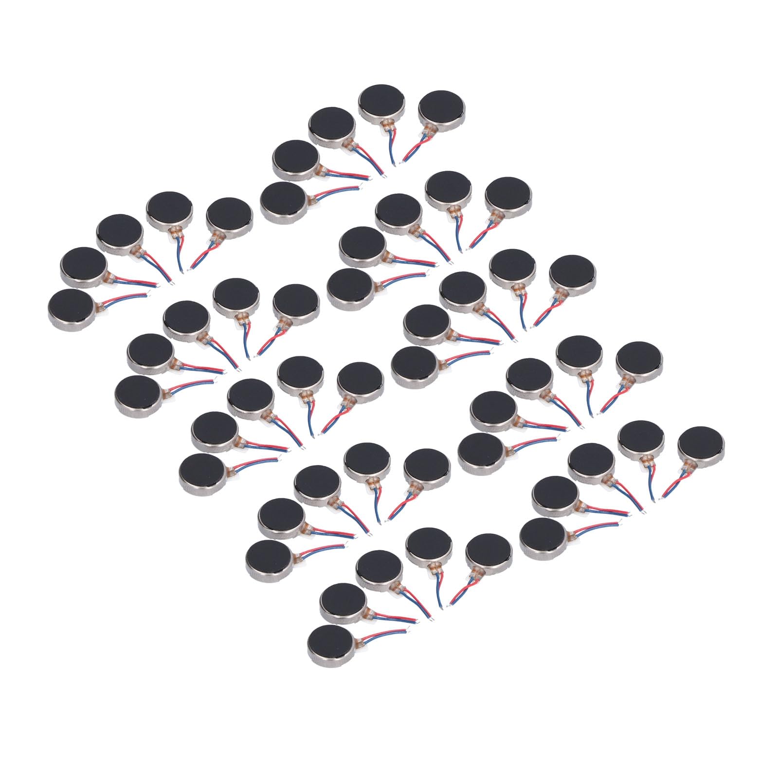 Moteurs à Vibration DC 3V 10x2.7mm Plat Coin, Micro Moteur Anti-Interférence Silencieux pour Téléphone Portable et Appareils Électroniques, 50 Pièces