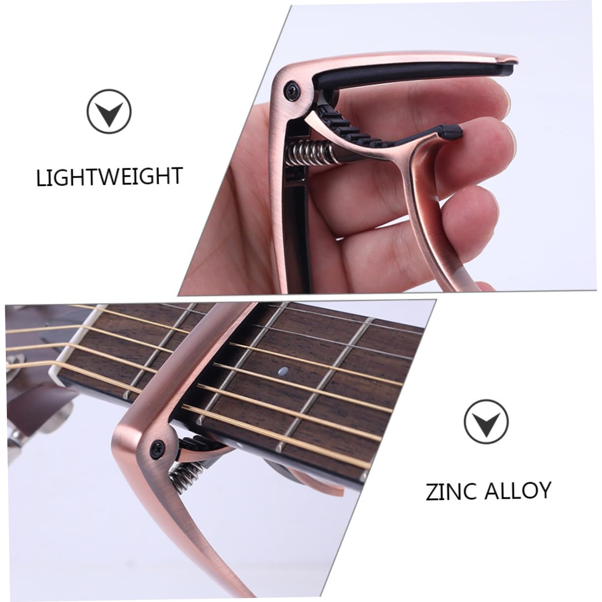 BESTonZON Metal Guitar Capo for Acoustic Classical Guitars Capo Accessory for Ukulele Players