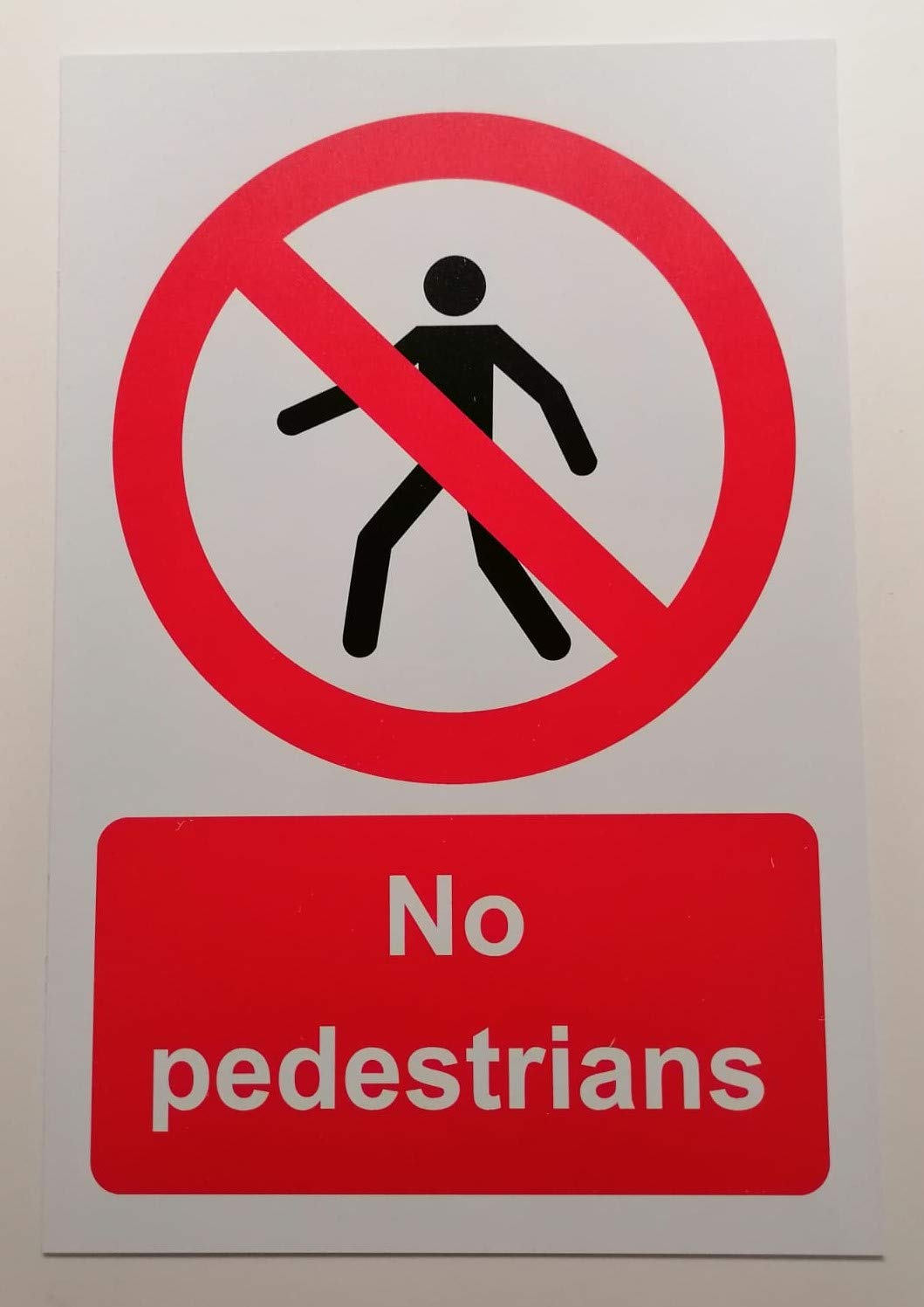 Kpcm Display Ltd No Pedestrians Safety Sign - 3Mm Aluminium Sign 300Mm X 200Mm
