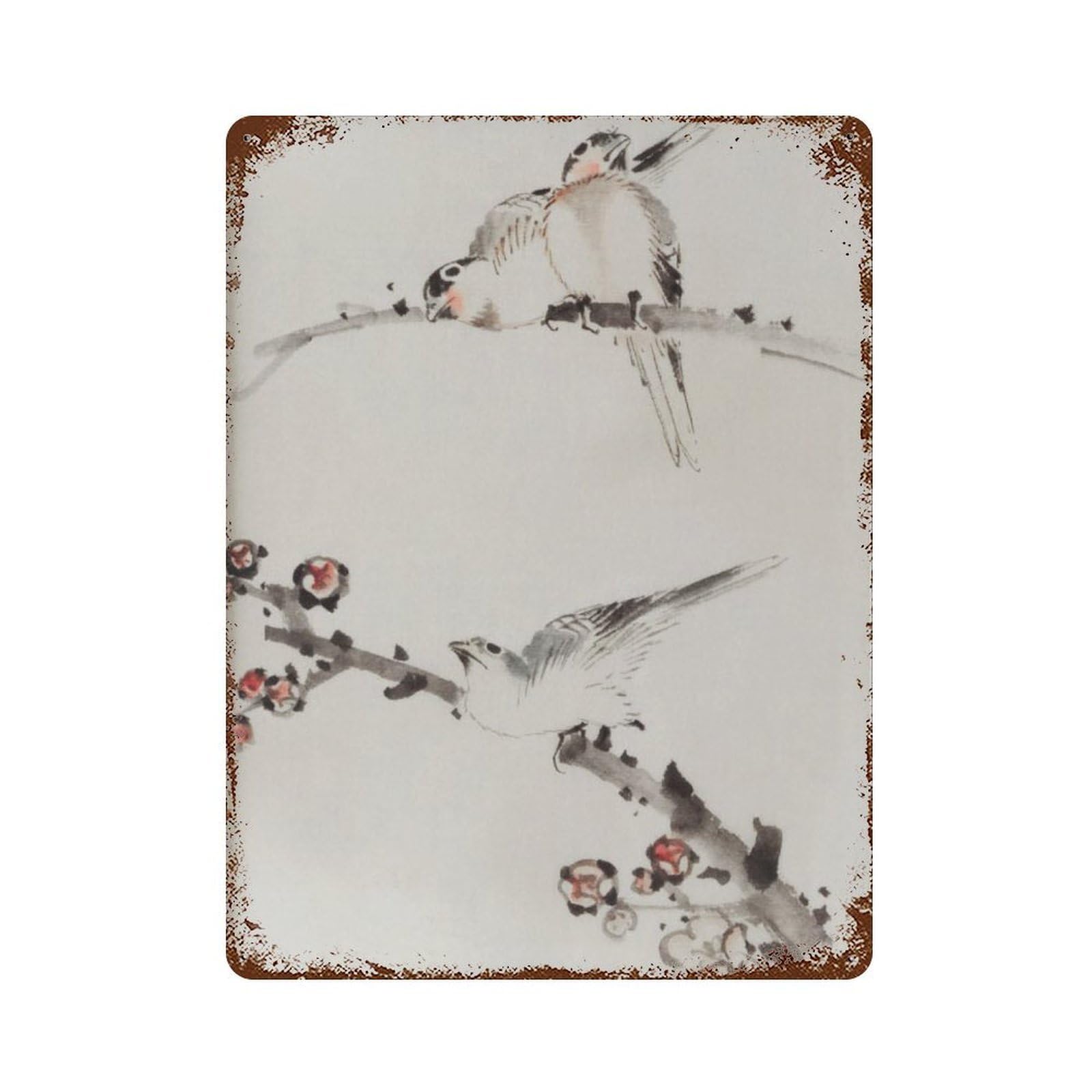 xiaoxiaoshen Hokusai Bird Japanese Woodblock1 Wall Decor Art Metal Tin Poster Modern Home Decor Art Home Bar Shop Decorations Vintage Sign 40x30cm
