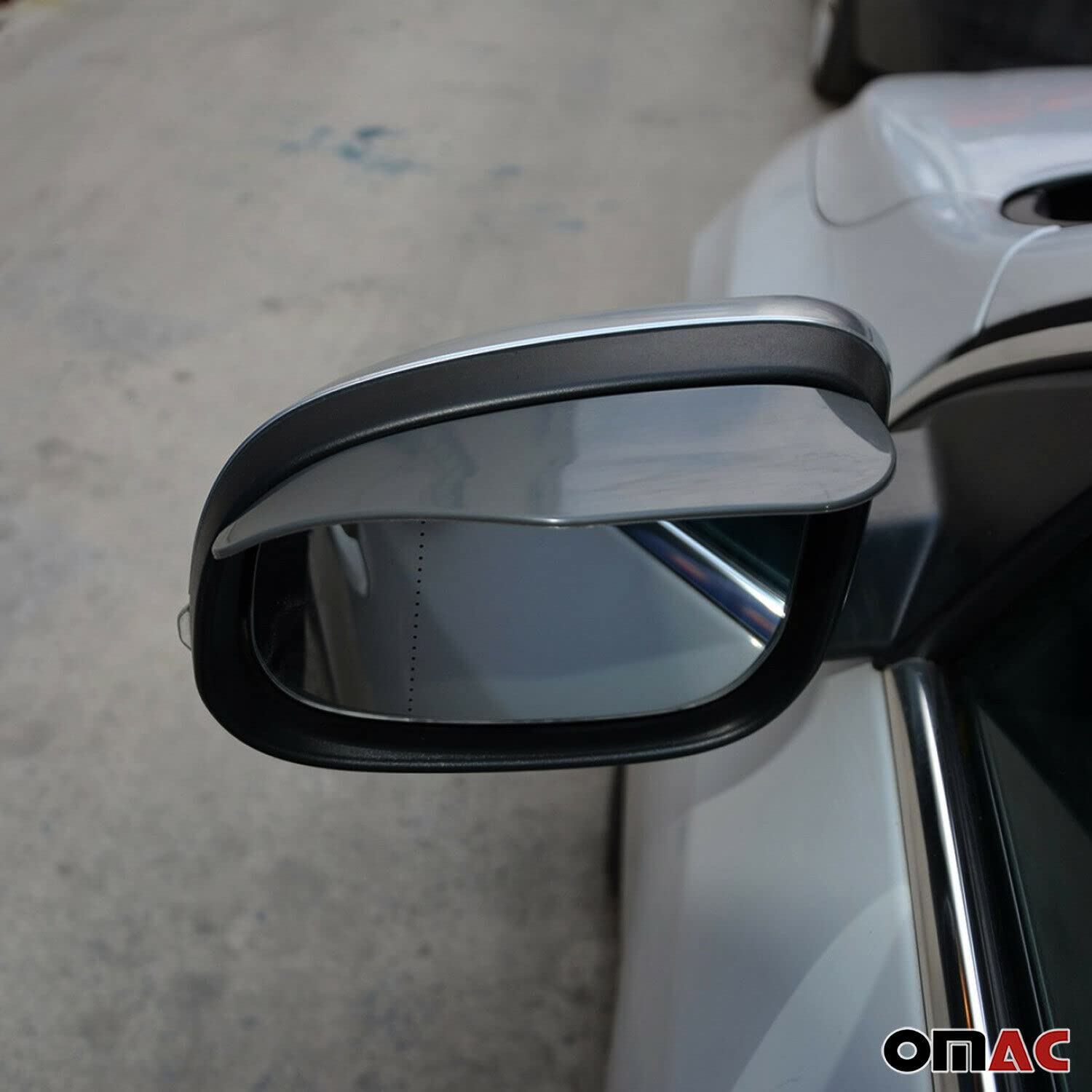 OMAC Parapioggia Per Specchietti Laterali Auto - Copertura Trasparente In PVC Antineve, Accessorio Universale, Confezione Da 2 Pezzi