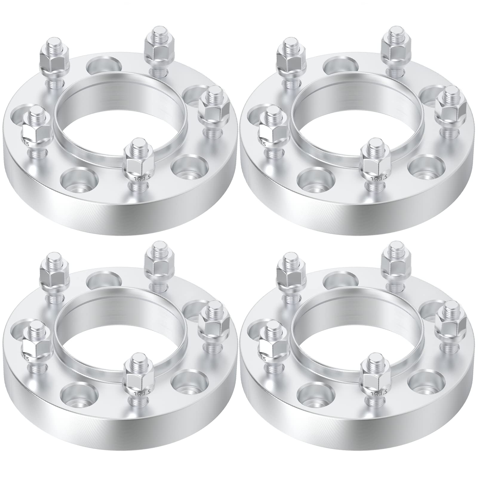 HHCSOP 5x150mm Wheel Spacers 1.25 inch for Toyota 1998-2021 Land Cruiser, 2007-2021 Tundra, 2008-2022 Sequoia, 2008-2021 LX570, 4PCS Forged Wheel Adapters with M14x1.5 Studs & 110mm Center Bore