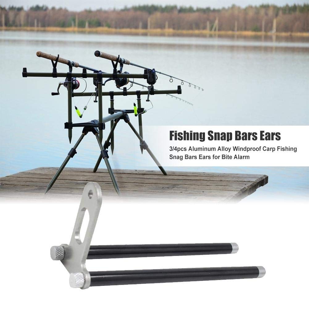 Snag Bar in Lega di Alluminio per Pesca alla Carpa Bar Orecchie Collegare con Allarmi di Morso Bastone Antivento da Pesca per Canna da Carpfishing Attrezzatura da Pesca (Lunghezza: 13.7cm