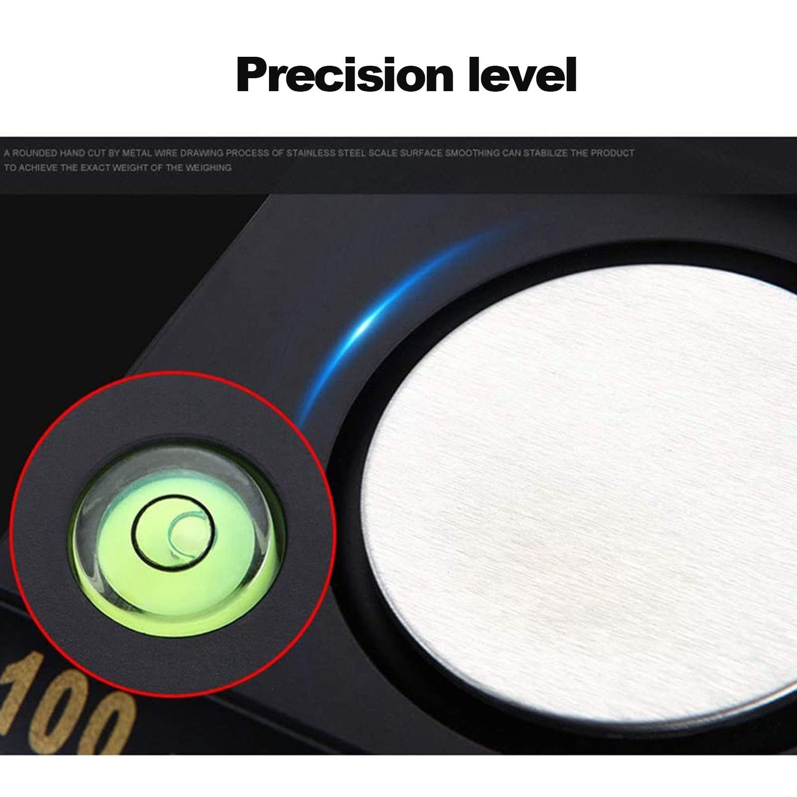 Balanzas analíticas de precisión de 0,001 g, balanza Digital para joyería, balanza electrónica para Oro o Polvo, calibrada, con Parabrisas de Vidrio, 100 g x 0,001 g.