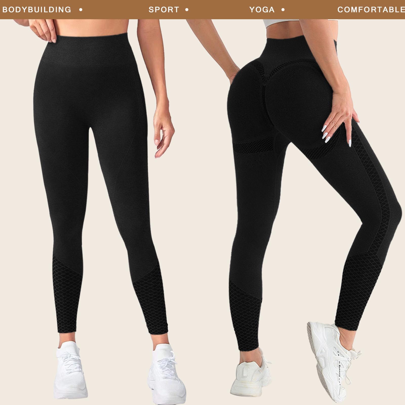 Damskie legginsy sportowe Push Up Booty Scrunch Legginsy wyszczuplające spodnie na siłownię z wysokim stanem matowe bezszwowe legginsy antycellulitowe joga fitness